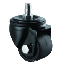 Heavy Duty Caster Low Profile Central Screw Bolt Thread Stem Swivel Mounting Nylon Wheel Caster